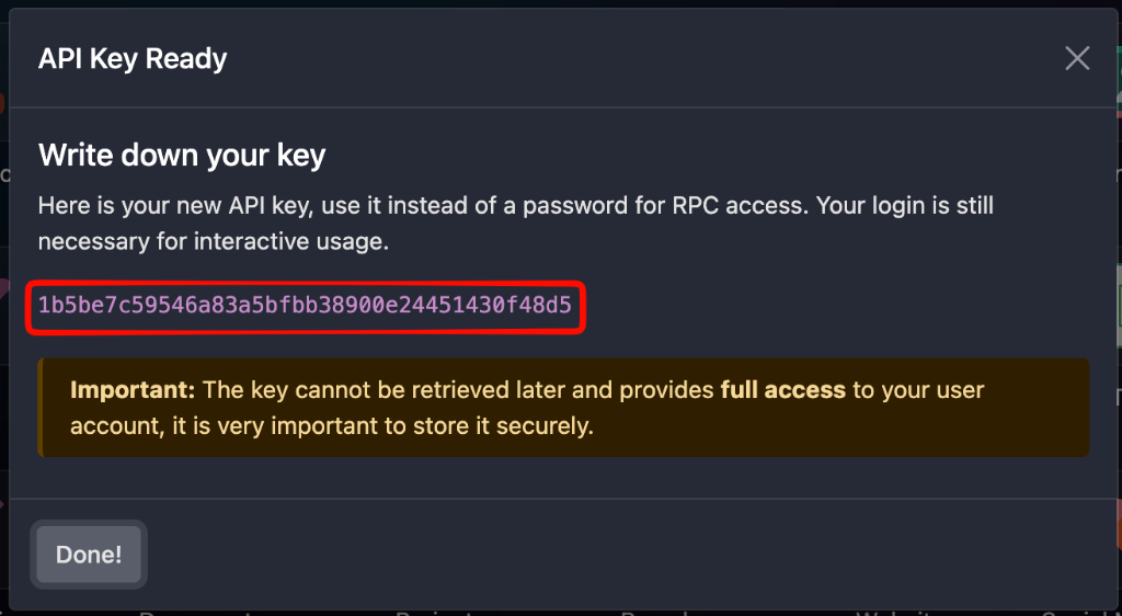 API Key Ready - Copy Key